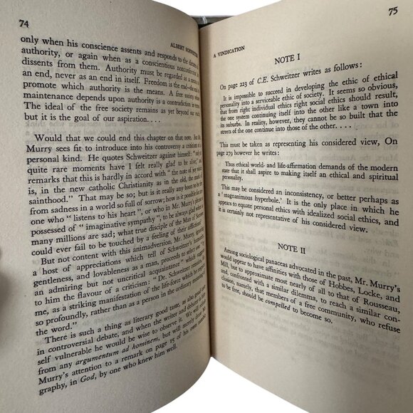 Albert Schweitzer A Vindication George Seaver HC 1950 First Edition James Clark - Picture 12 of 16